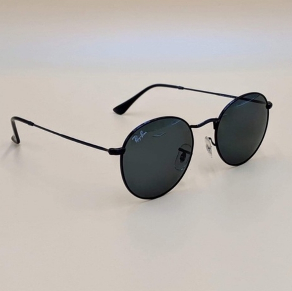 LIKE NEW RayBan Round Metal RB3447 Black Lens Ray ban Sunglasses - Picture 5 of 15